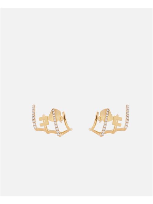 LOGO STRASS EARRINGS ELISABETTA FRANCHI | OR66A62E2U95 oro giallo